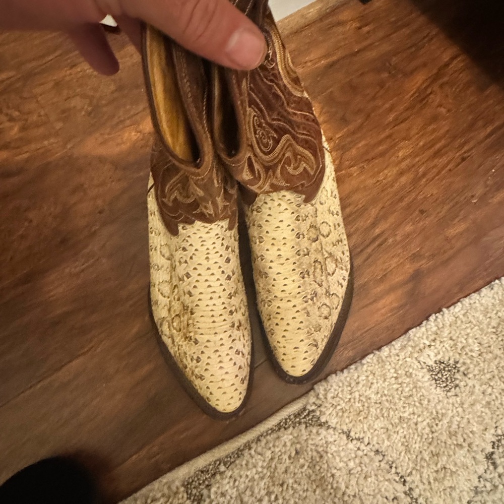 Tony Lama Men’s Exotic Python Western Boots – Size 11.5 D